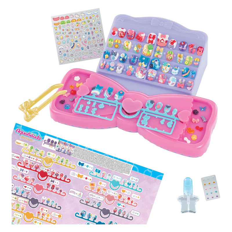 Load image into Gallery viewer, Aquabeads veelkleurige nagelset voor kinderen- complete nagelstudio inclusief 60 nagels
