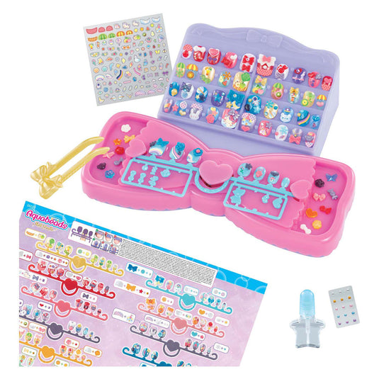 Aquabeads veelkleurige nagelset voor kinderen- complete nagelstudio inclusief 60 nagels