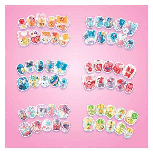 Aquabeads veelkleurige nagelset voor kinderen- complete nagelstudio inclusief 60 nagels