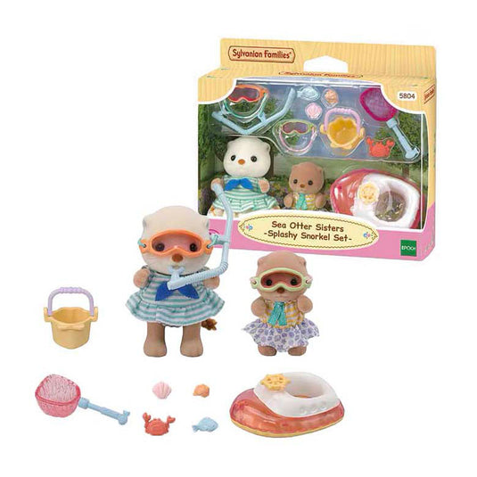 Sylvanian families 5804 zeeotter zussen splashy snorkel set