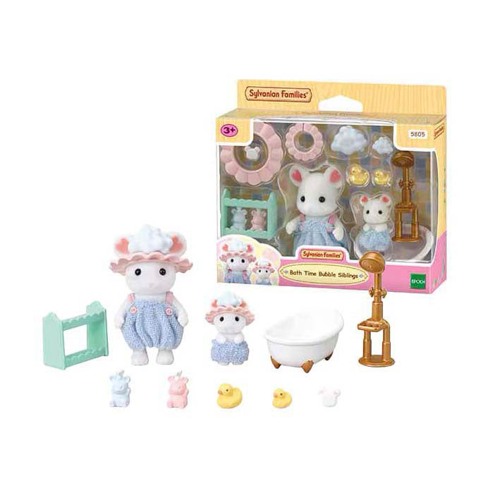 Load image into Gallery viewer, Sylvanian families 5805 bubbel badtijd broer zus
