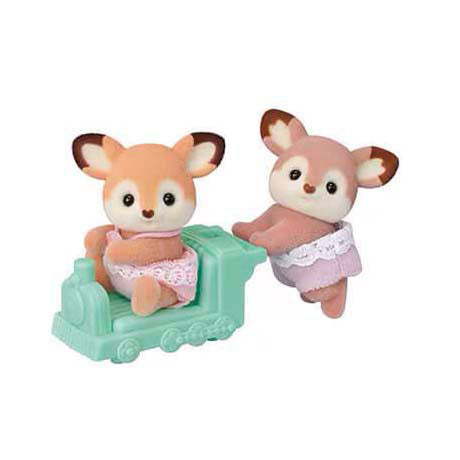 Load image into Gallery viewer, Sylvanian families 5800 tweeling herten- 2 fluweelzachte speelfiguren
