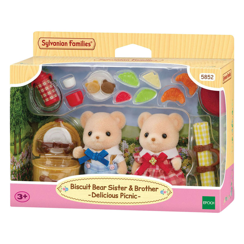 Load image into Gallery viewer, Sylvanian families 5853 biscuit beer zus en broer - picknick set
