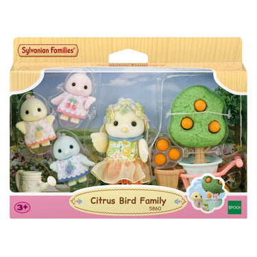 Sylvanian families 5860 familie citroenvogel- fluweelzachte speelfiguren voor in poppenhuis