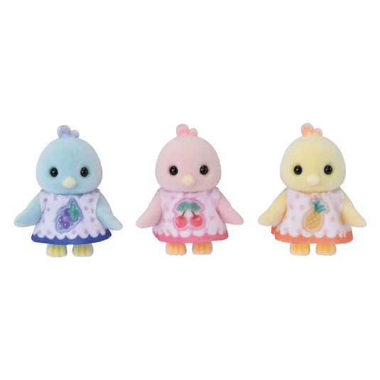Sylvanian families 5860 familie citroenvogel- fluweelzachte speelfiguren voor in poppenhuis