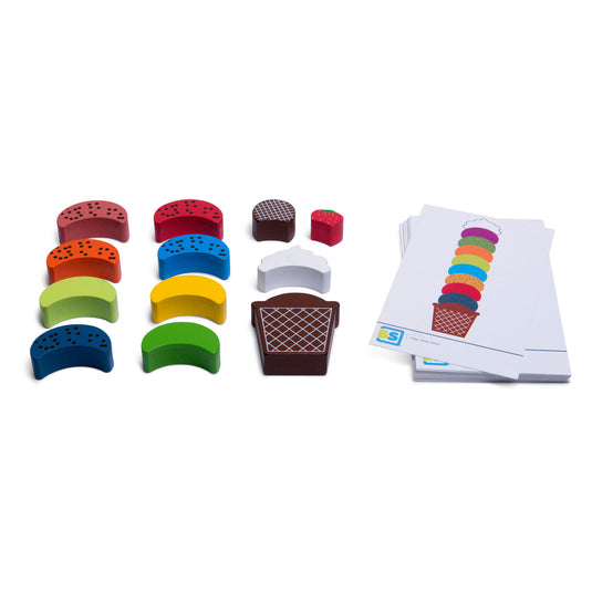 Bs toys ijs creaties hout - balans en stapelspel