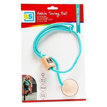 Bs toys enkelspringbal junior - kinder speelgoed - 75 x 4 cm - hout polyester - blauw - buitenspeelgoed - cadeau kind
