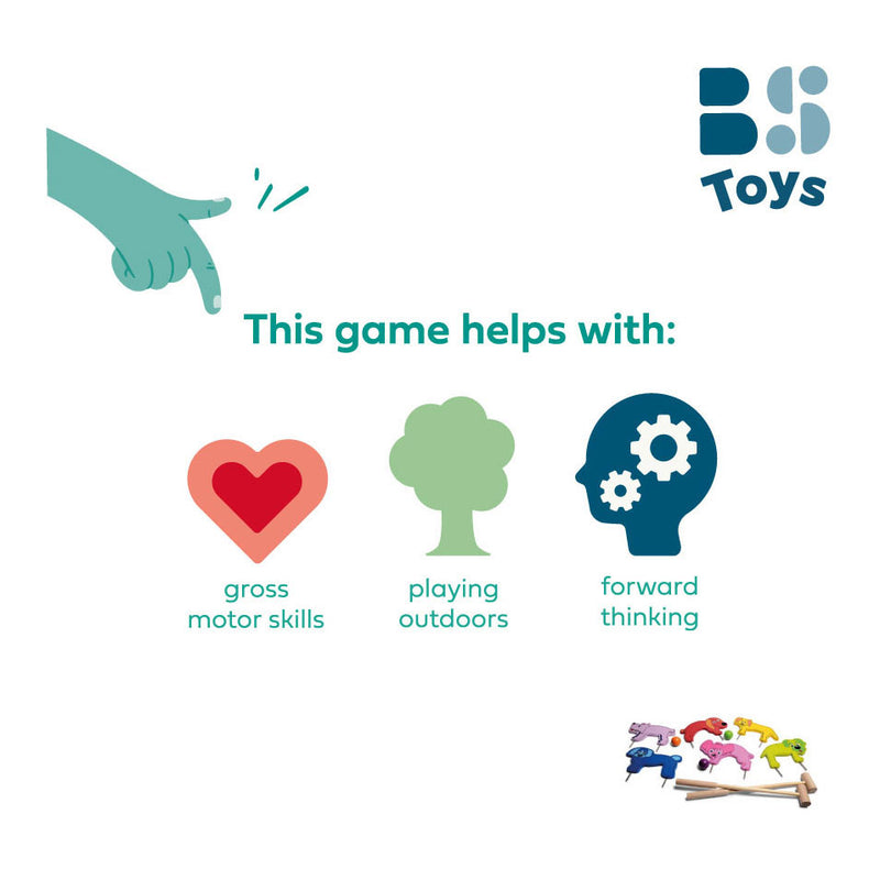 Load image into Gallery viewer, Bs toys houten croquet junior buitenspel
