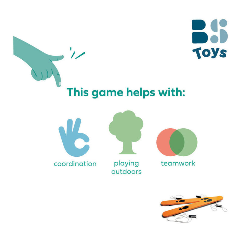 Load image into Gallery viewer, Bs toys houten loopski's voor twee personen
