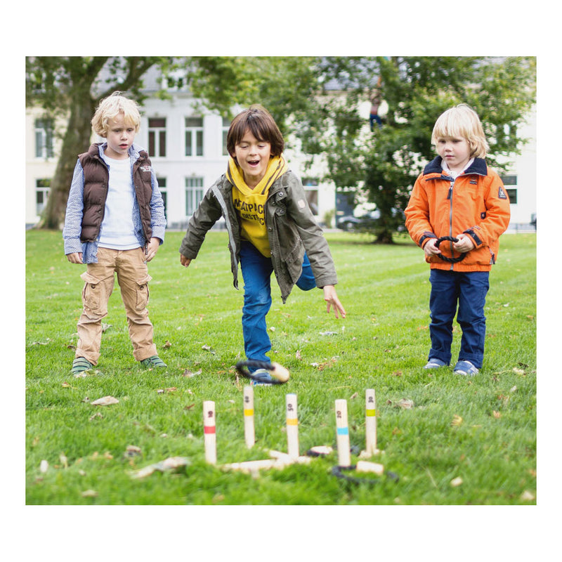 Load image into Gallery viewer, Bs toys houten ringwerpspel, 6dlg.
