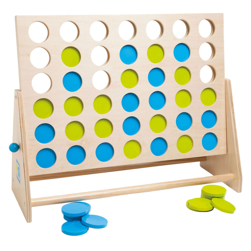 Load image into Gallery viewer, Bs toys mega houten vier bij elkaar spel, 43dlg
