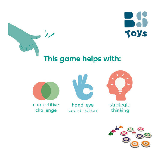 Bs toys houten indoor curling spel, 13dlg.