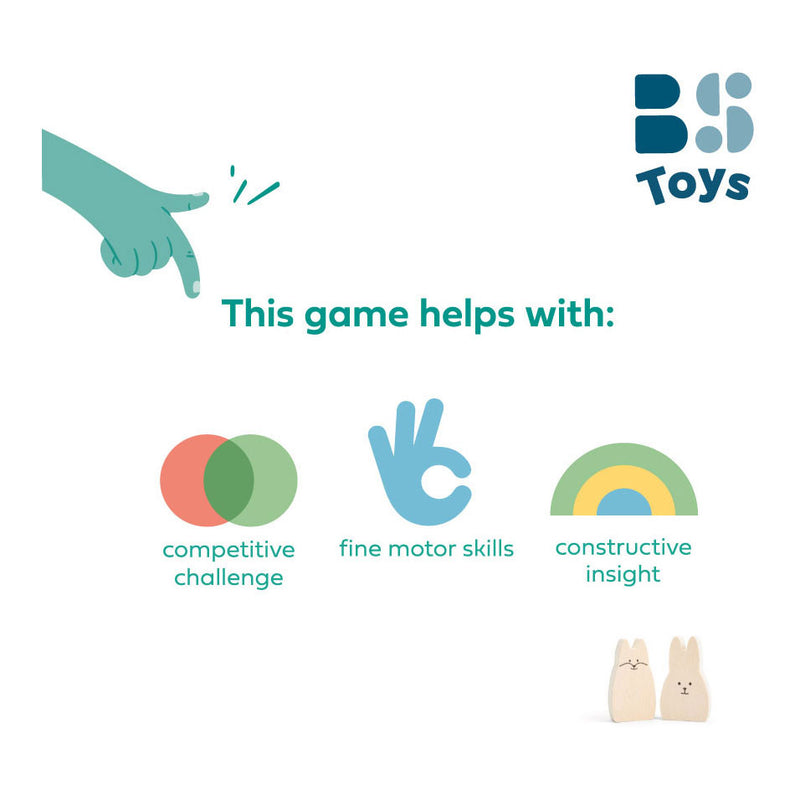 Load image into Gallery viewer, Bs toys houten balansspel konijnen
