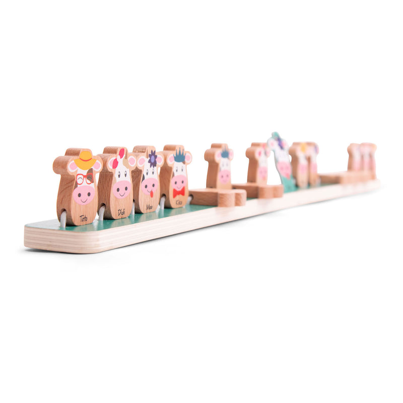 Load image into Gallery viewer, Bs toys welke koe ben ik houten spel
