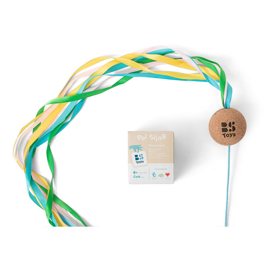 Bs toys poi slinger - dansen - bewegen - cadeau kind - met gekleurde linten