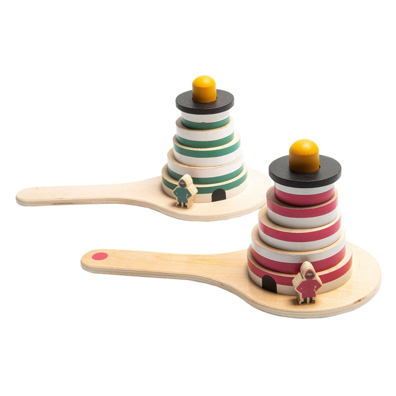 Load image into Gallery viewer, Bs toys bs vuurtoren estafette - fsc hout - 2 tot 8 spelers - estafettespel - actief spel
