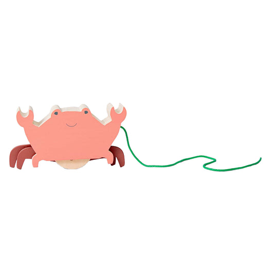 Bs toys houten krab met trekkoord