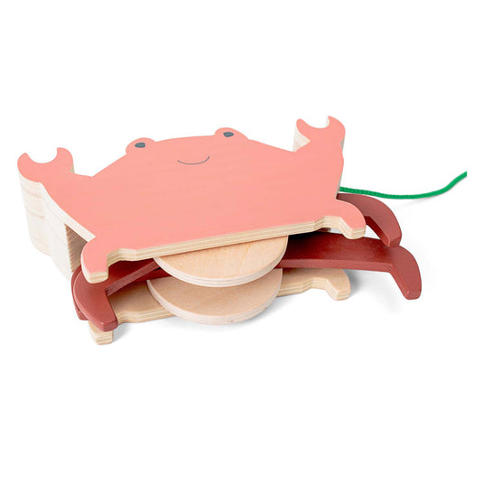 Bs toys houten krab met trekkoord