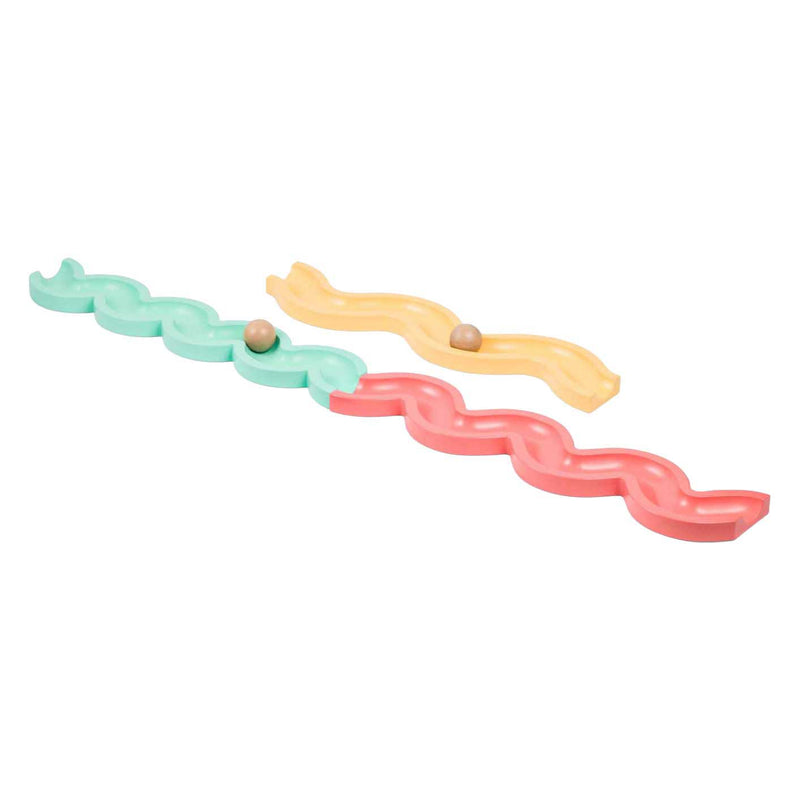 Load image into Gallery viewer, Bs toys houten ballenbaan geef door en speel - 4dlg.
