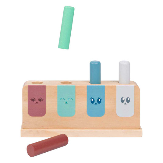 Bs toys houten pop-up spel - 5dlg.