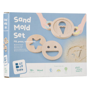 Bs toys – zandvormenset – houten speelset voor buiten – vanaf 18 maanden