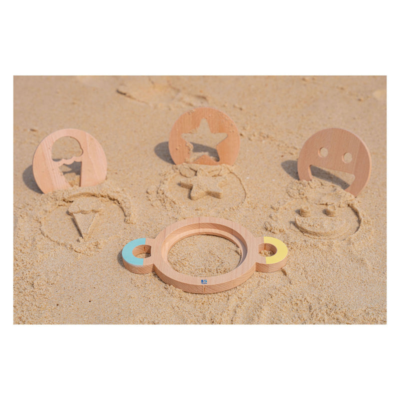 Load image into Gallery viewer, Bs toys – zandvormenset – houten speelset voor buiten – vanaf 18 maanden
