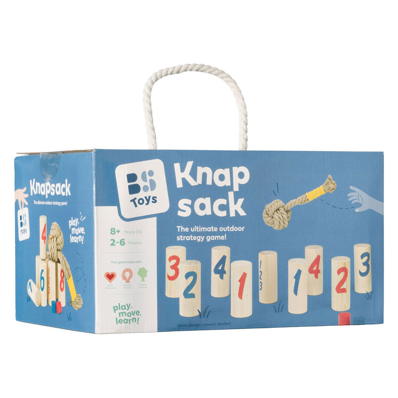 Load image into Gallery viewer, Bs toys – knapsack werpspel – behendigheidsspel voor buiten – vanaf 8 jaar - buitenspeelgoed - familiespel - houten speelgoed - buitenspel
