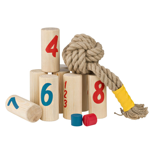 Bs toys – knapsack werpspel – behendigheidsspel voor buiten – vanaf 8 jaar - buitenspeelgoed - familiespel - houten speelgoed - buitenspel