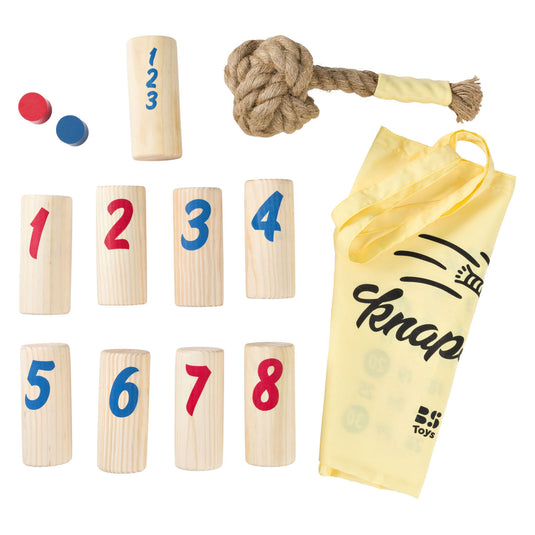 Bs toys – knapsack werpspel – behendigheidsspel voor buiten – vanaf 8 jaar - buitenspeelgoed - familiespel - houten speelgoed - buitenspel