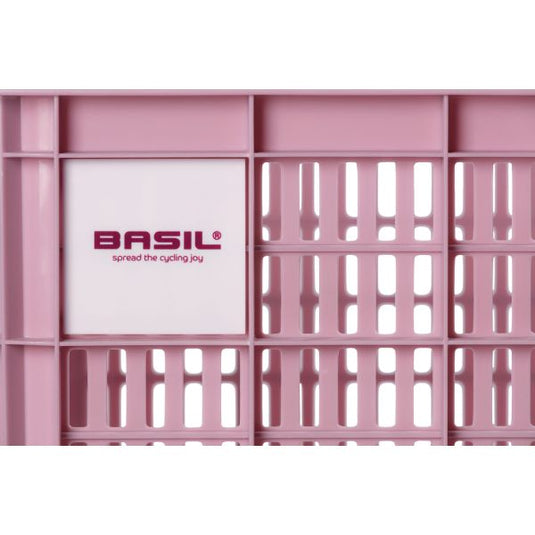 Basil fietskrat S - klein - 17.5 liter - roze