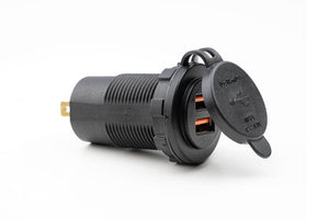 Power line usb lader inbouw met usb-a 2.4a en usb-a qc3.0