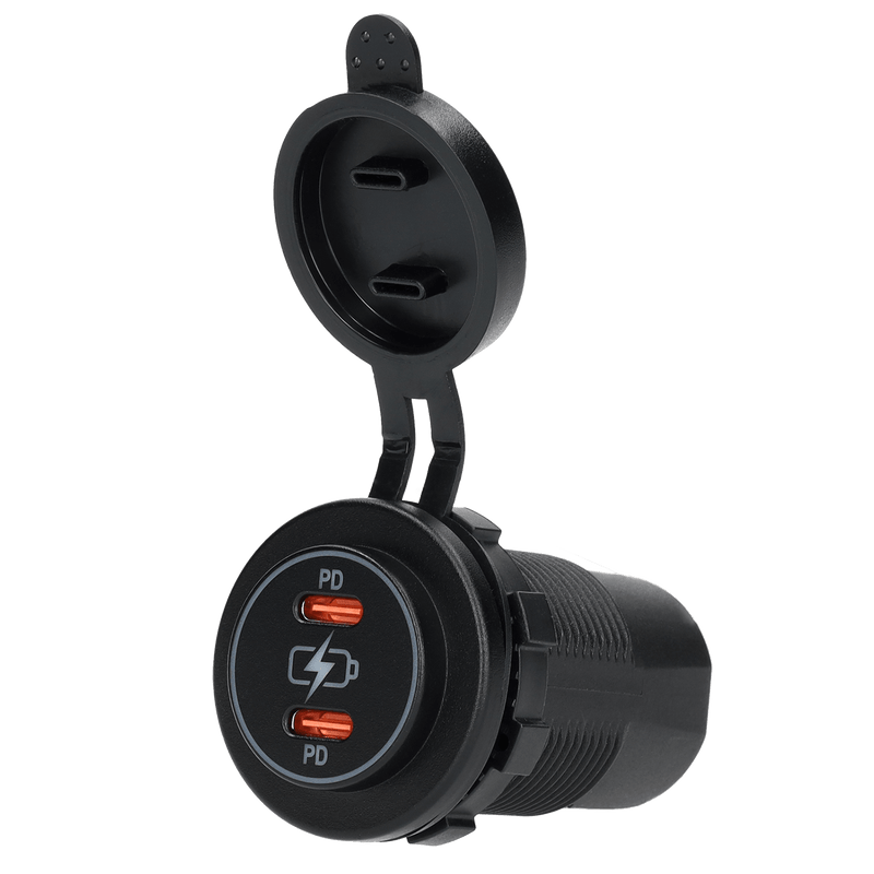 Afbeelding laden in galerijviewer, Power line 2x usb-c pd lader
