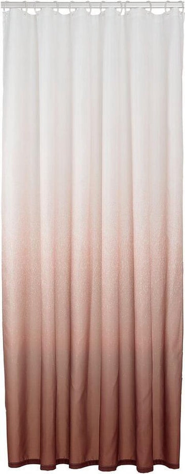 Sealskin blend - douchegordijn 180x200 cm - polyester - donkerroze wit