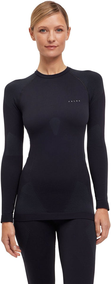 Falke warm longsleeved shirt sneldrogend functioneel functioneel shirt met lange mouwen dames zwart - maat xs