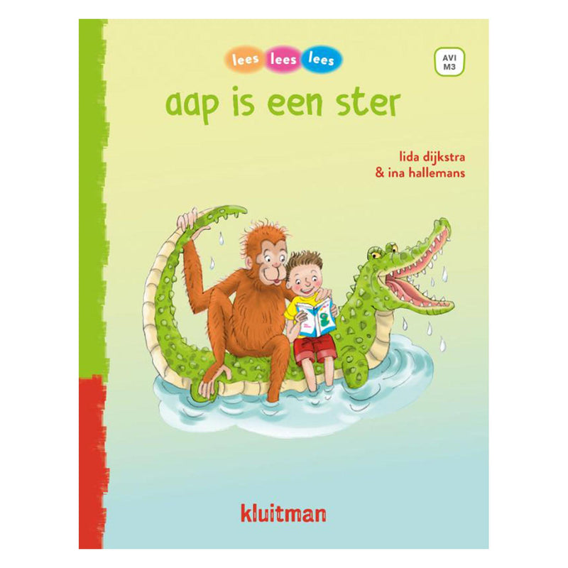 Load image into Gallery viewer, Uitgeverij kluitman lees lees lees - aap is een ster (avi-m3)
