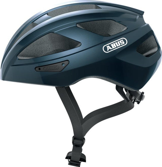 Abus fietshelm macator midnight blue m - 52-58 cm - blauw - geschikt voor gebruik op elektrische fietsen - stadsfietsen - 300 g