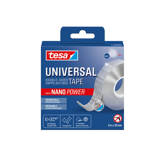Tesa 1074162 - universal tape nano power3mx30mm | 8 stuks