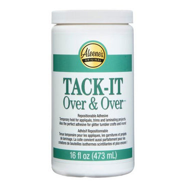 Aleene's • tack-it over over repositionable adhesive 16 fl. oz. jar