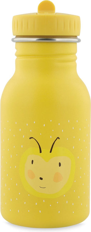 Trixie drinkfles - mrs. bumblebee - rvs waterfles voor kinderen - 350ml - lekvrije fles - geel