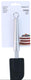 Alpina | pottenlikker | pannenlikker - zilver zwart - rvs siliconen - 24 cm - keukengerei spatel - stevig - hittebestendig keukengereedschap - vaatwasserbestendig | spatula