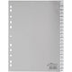 Tabbladen durable 6443 polypropyleen a4 230x297mm grijs 20 tabs