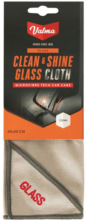 Valma clean shine glass cloth - streeploos - krasvrij - herbruikbaar multifunctioneel - afmeting 40x40cm