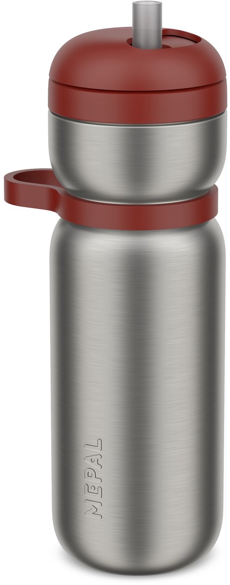 Mepal isoleerfles twist sport - 600 ml - twist en drink - lekdicht en geïsoleerd: 6u warm. 10u koud - vaatwasmachinebestendig - drinkflessen - mountain red