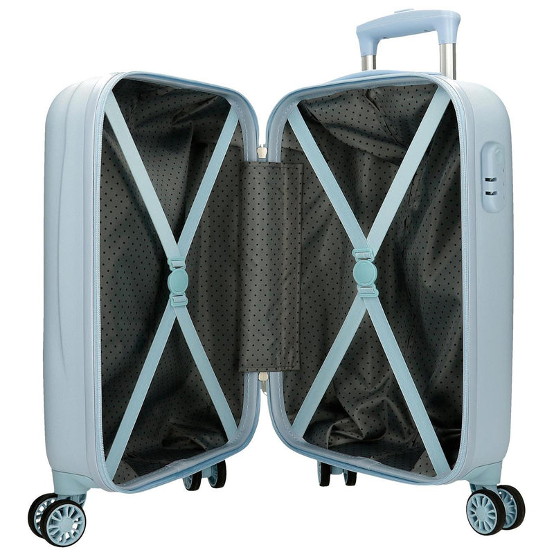 Load image into Gallery viewer, Trolleykoffer happy stitch blauw, 50cm
