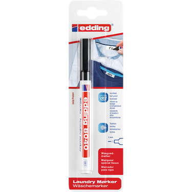 Edding 1024509 - e-8040 1 wasgoedmarker zwart | 5 stuks