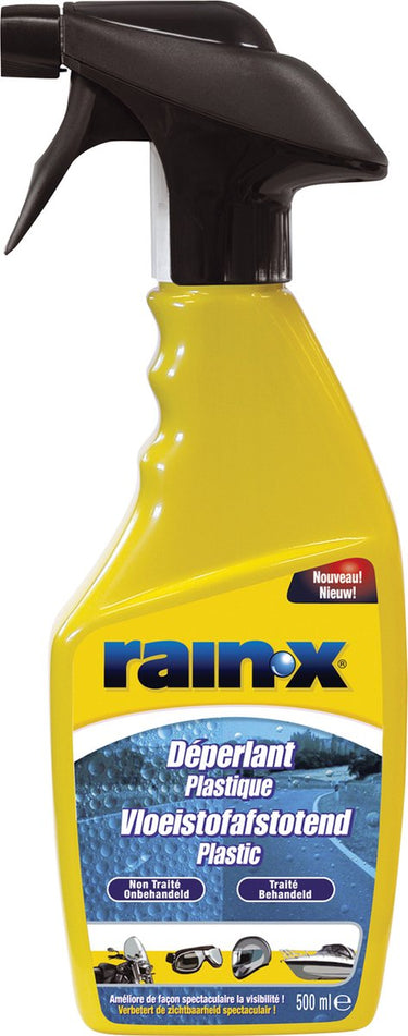 Rain-x waterafstotend voor kunststof – regen parelt af – voor vizieren plexiglas – bescherming tegen vuil – 500ml