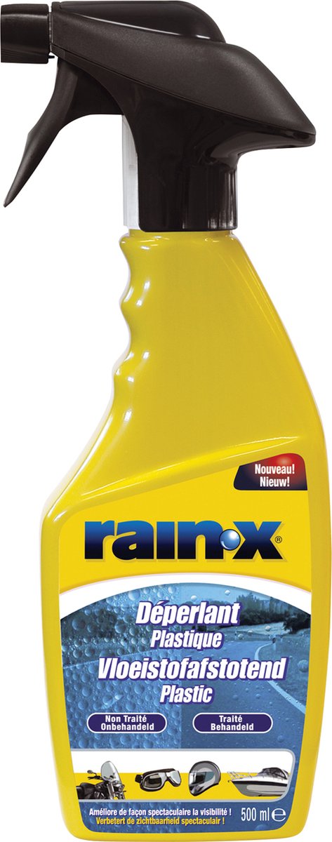Rain-x waterafstotend voor kunststof – regen parelt af – voor vizieren plexiglas – bescherming tegen vuil – 500ml
