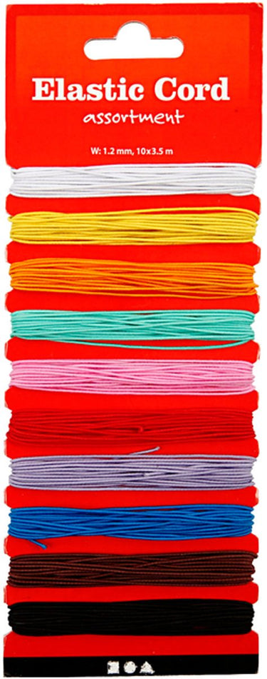 Creativ company elastiek 10 kleuren à 3.5m | 10 stuks