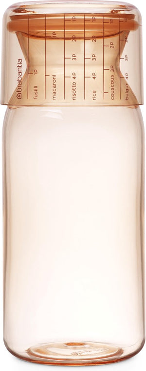 Brabantia voorraadbus met maatbeker - 1,3 l - pink