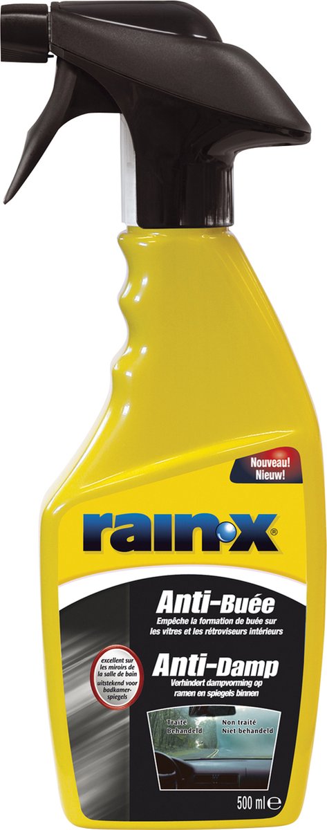 Rain-x anti-damp glas- en ruitenreiniger 500ml – voorkomt condens – verbetert zicht veiligheid – geschikt voor autoruiten spiegels